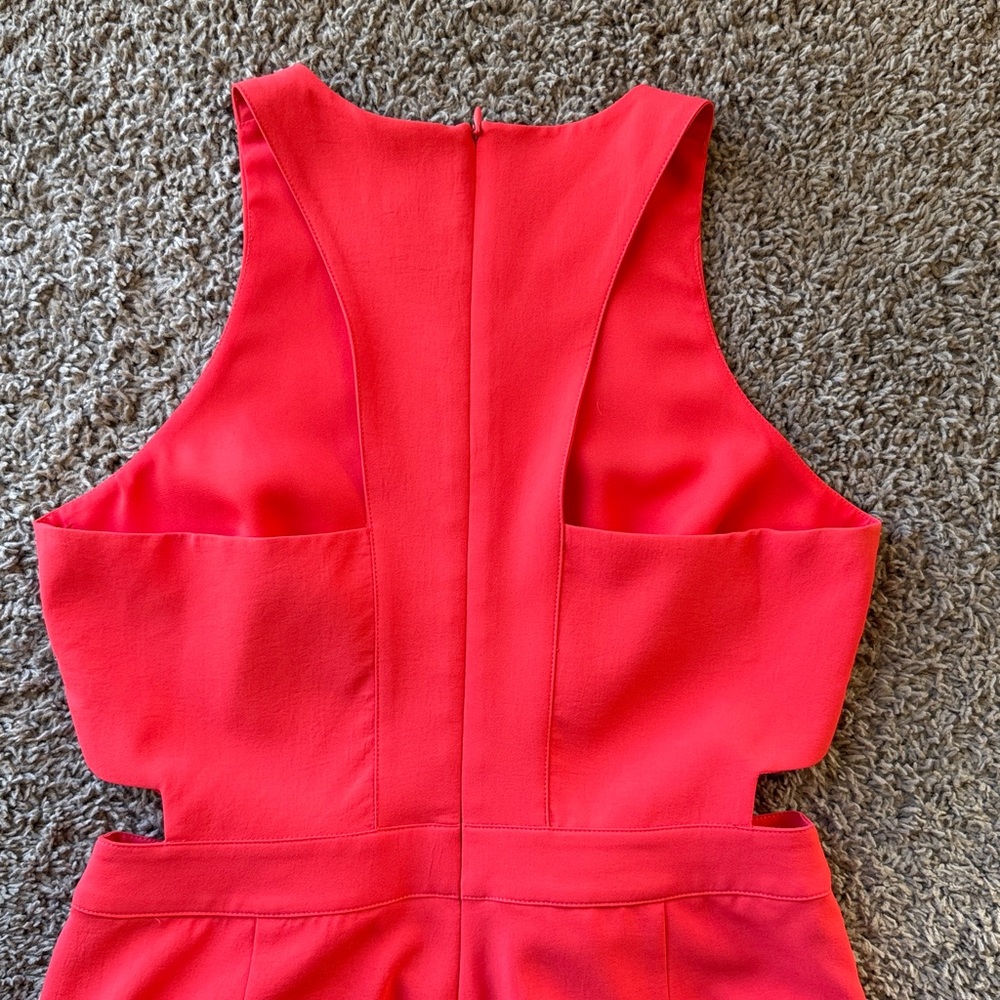 Anthropologie Greylin Coral Sleeveless Jumpsuit w Waist Cut-Outs Size Large - Picture 7 of 15
